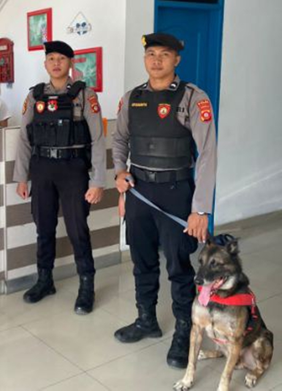 Satu unit K9 (anjing pelacak) dikerahkan untuk menyisir gereja-gereja di Kota Gorontalo.(F:Ilustrasi)