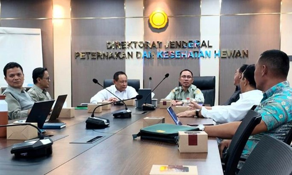 Gubernur Gorontalo Gusnar Ismail melakukan audiensi dengan jajaran Direktorat Jenderal   Peternakan dan Kesehatan Hewan, Kementerian Pertanian, di Jakarta, Senin (26/1/2026). (Foto : Timko)