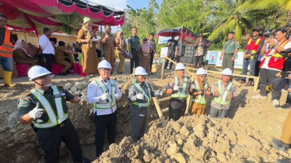 Pemerintah Kabupaten Boalemo resmi memulai   pembangunan Kampung Nelayan Merah Putih (KNMP) di Desa Pentadu Barat, Kecamatan Tilamuta. (F:Prokopim)