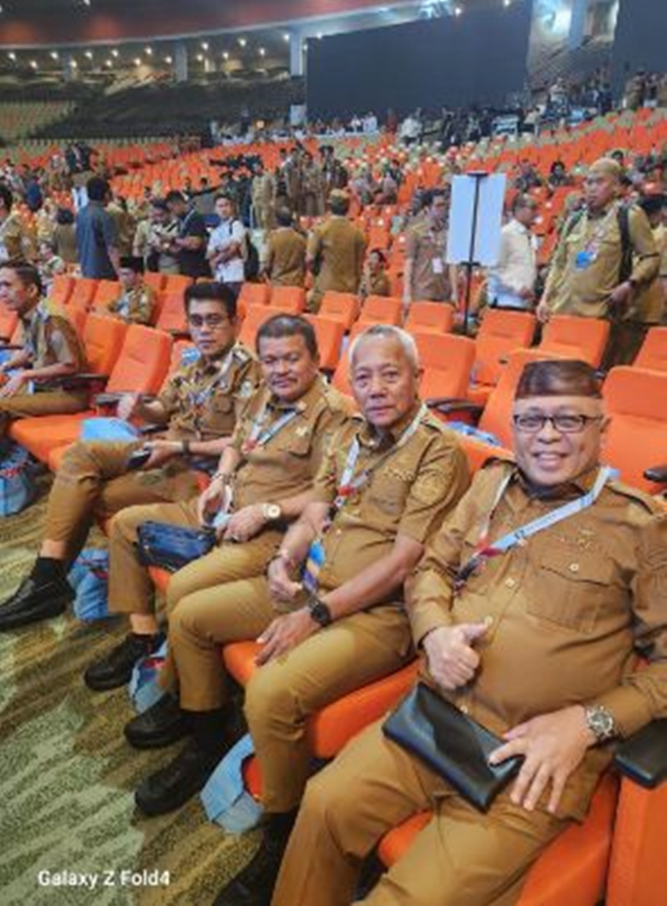 Bupati Gorontalo Sofyan Puhi menghadiri Rapat Koordinasi Penyelenggaraan Pemerintahan Daerah (Rakor Pemda) Tahun 2026 .(F:Kmfo)