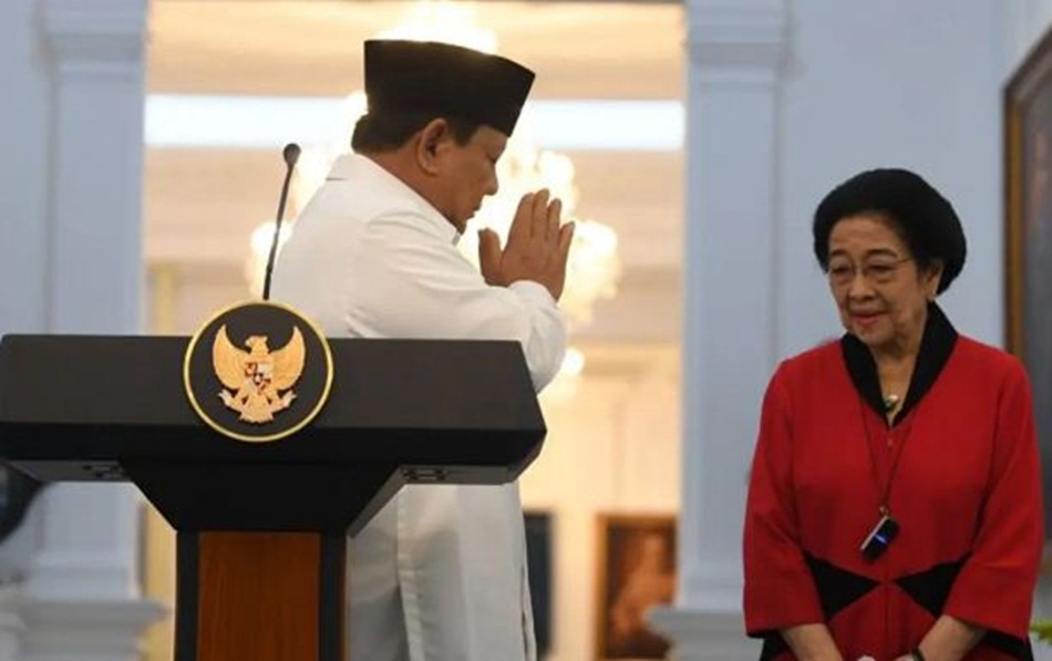 Presiden Prabowo Subianto menerima kunjungan Presiden ke-5 RI Megawati Soekarnoputri di Istana Merdeka, Jakarta.(F:ist)
