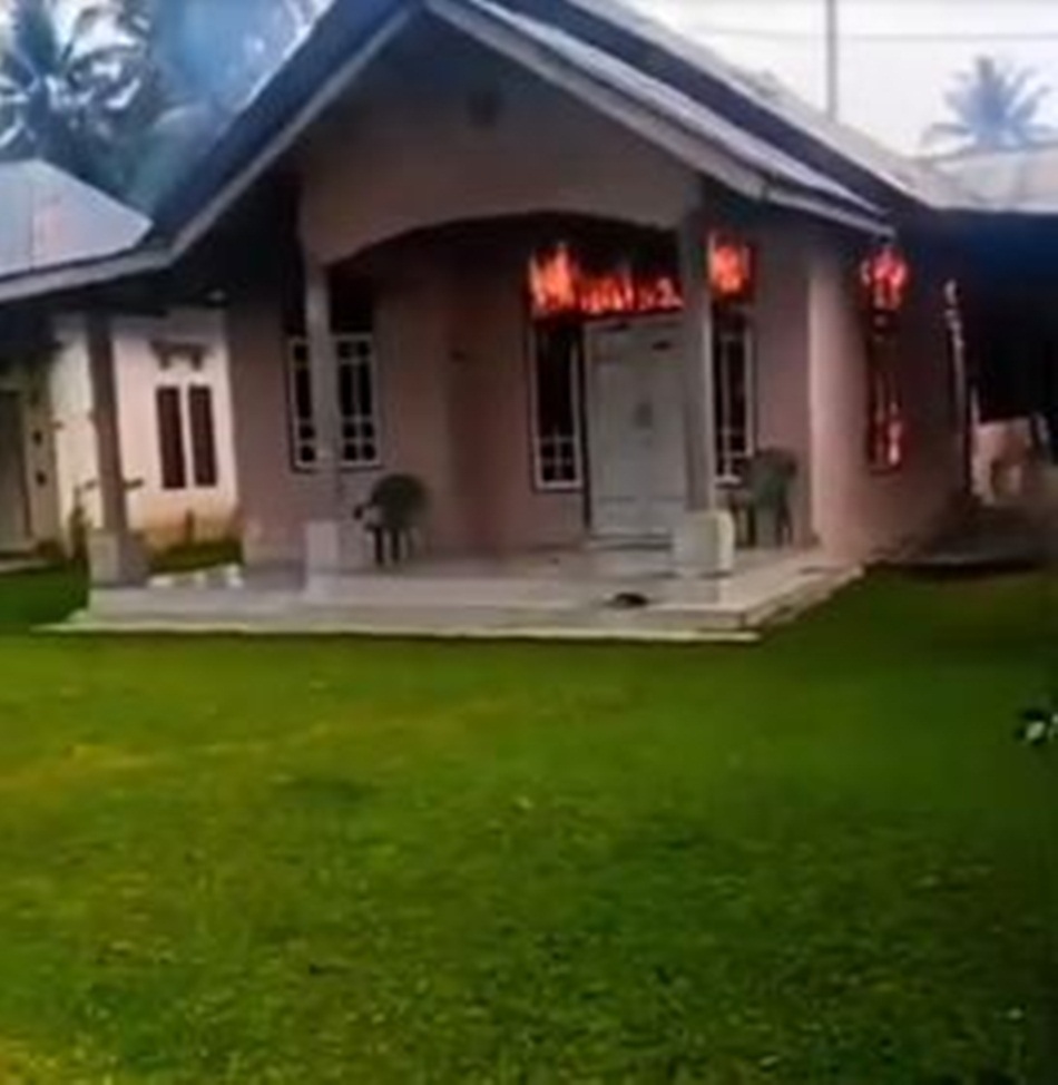Musibah kebakaran terjadi di Desa Bandungan, Kecamatan Bulango Utara, Kabupaten Bone Bolango.(F:Ist)