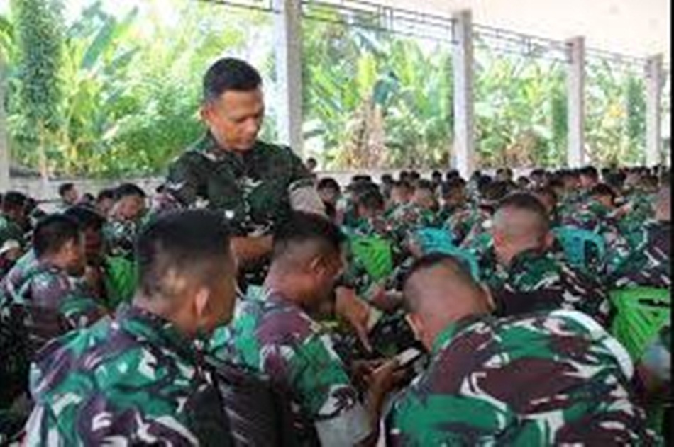 Sebanyak 450 personel Yonif 713/Satya Tama resmi dilepas untuk menjalankan tugas negara di Papua..(F:Ist)