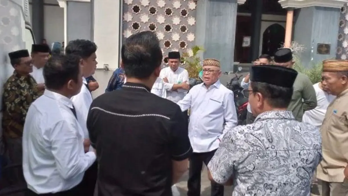 Bupati Gorontalo, Sofyan Puhi, pada kegiatan Navigasi Iman di Masjid Agung Baiturrahman.(F:Dkmfo)