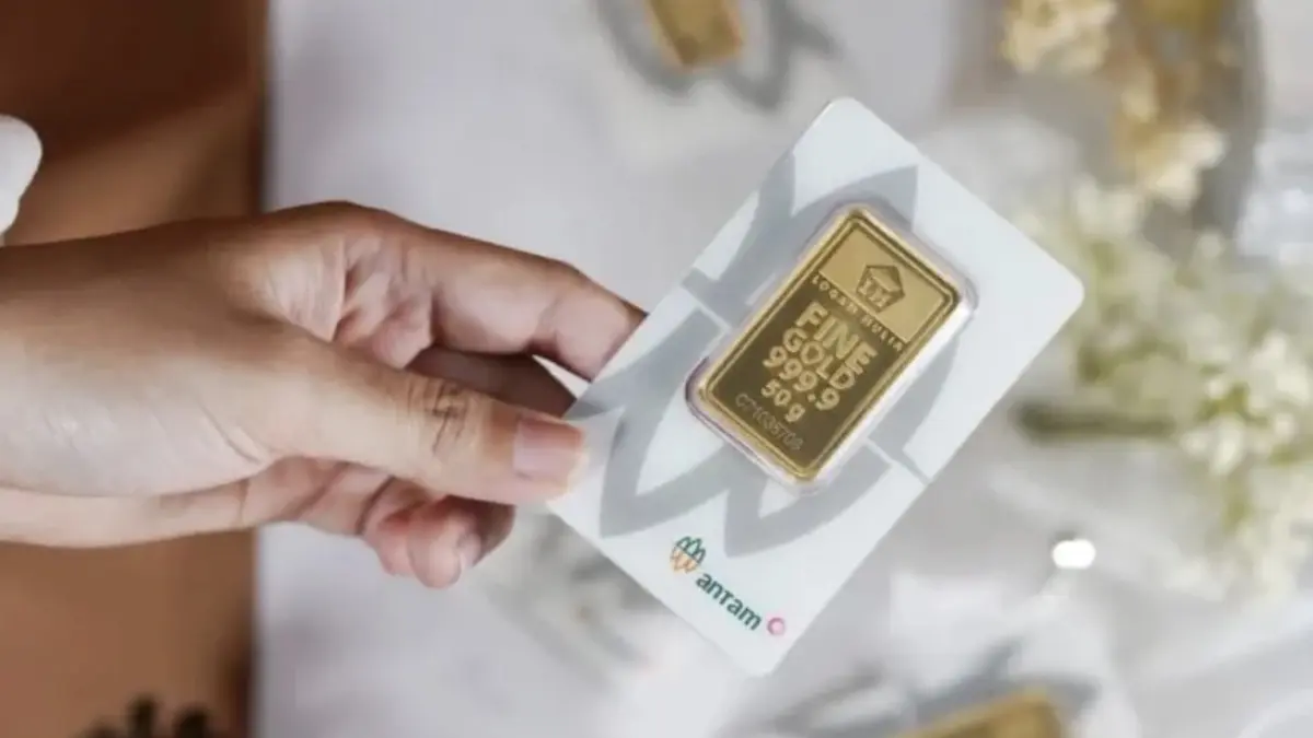 Salah satu produk emas dari PT Aneka Tambang Tbk atau Antam. ANTARA/HO-Antam