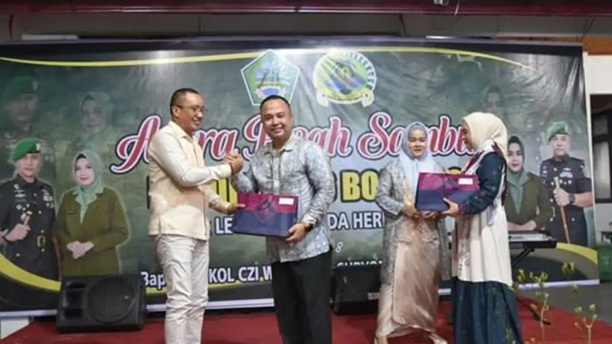 Pisah sambut Dandim Boalemo yang dihadiri Wakil Bupati Lahmudin Hambali.(F:Porkopim)