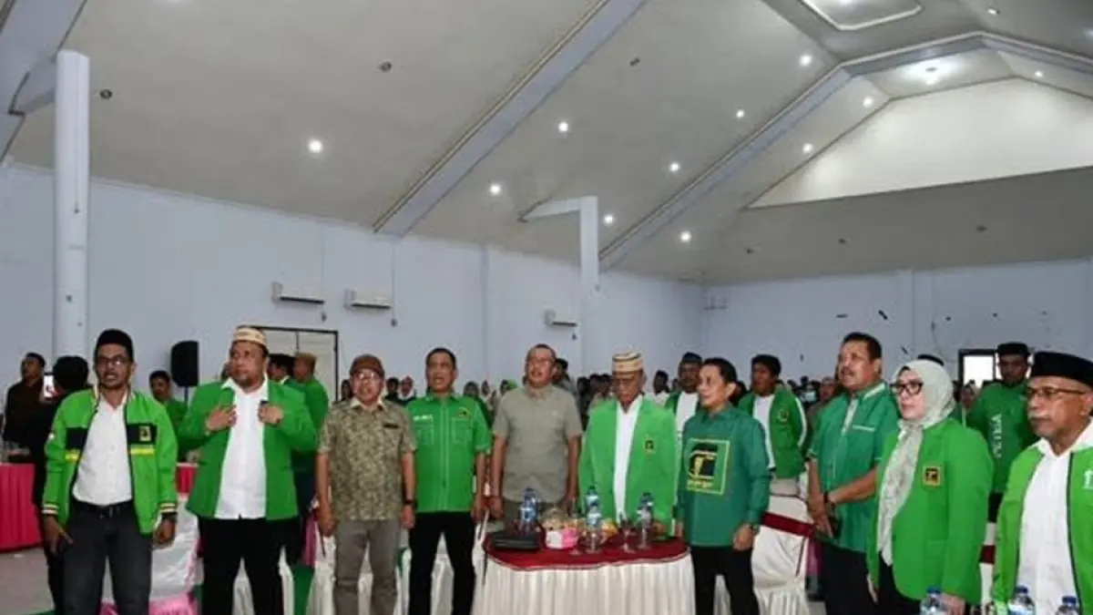Musyawarah Cabang V DPC PPP Kabupaten Boalemo  berlangsung penuh perhatian  setelah Wakil Bupati Lahmuddin Hambali hadir dan menyampaikan pesan tegas.(F:Porkopimda)
