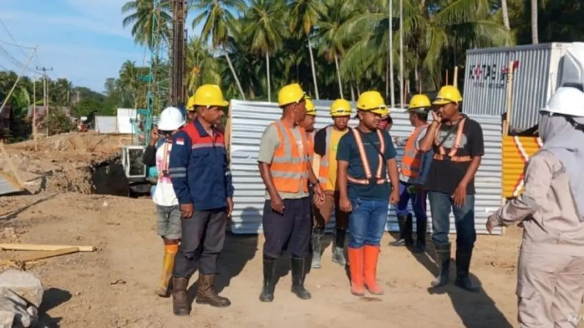 Pekerjaan Paket Penggantian Jembatan Dilehito di Kabupaten Boalemo.(F:hen)