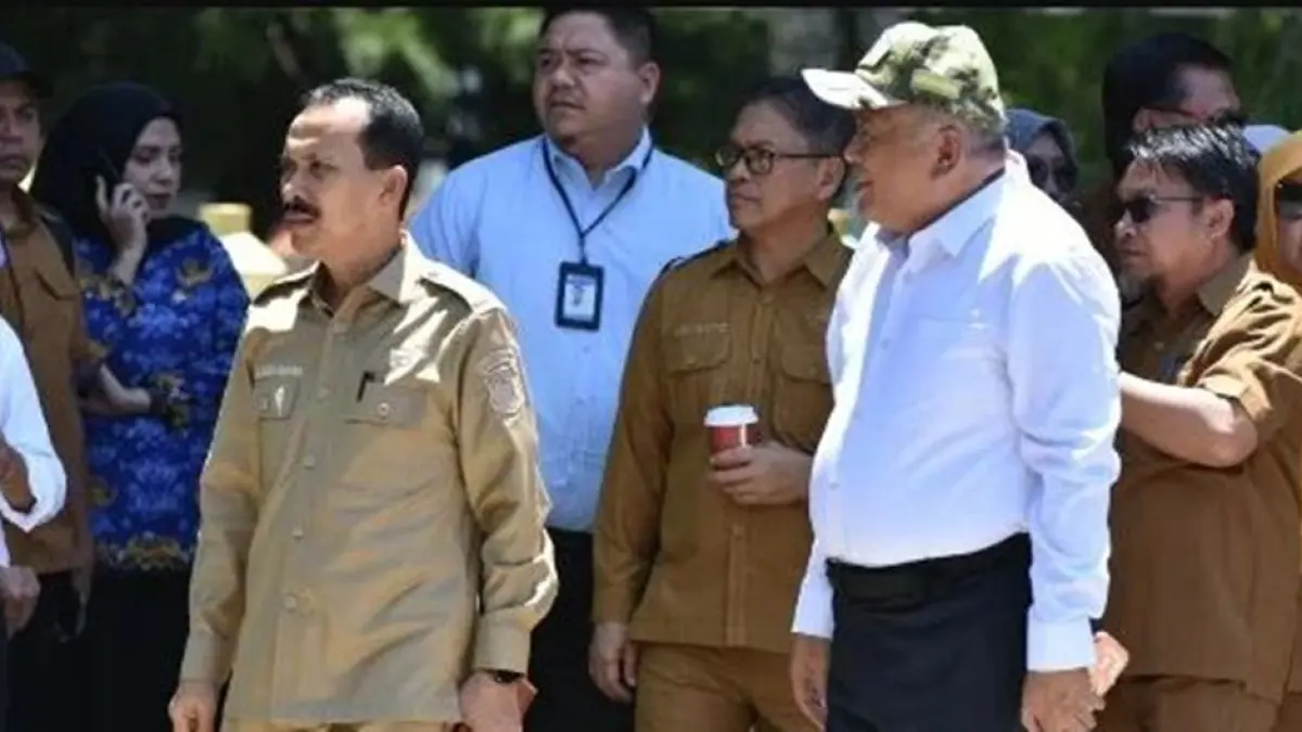 Wakil Bupati Gorontalo Tonny S. Junus bersama panitia provinsi meninjau langsung sejumlah lokasi persiapan pelaksanaan Pekan Nasional (PENAS) KTNA 2026. (F:Dkmfo)