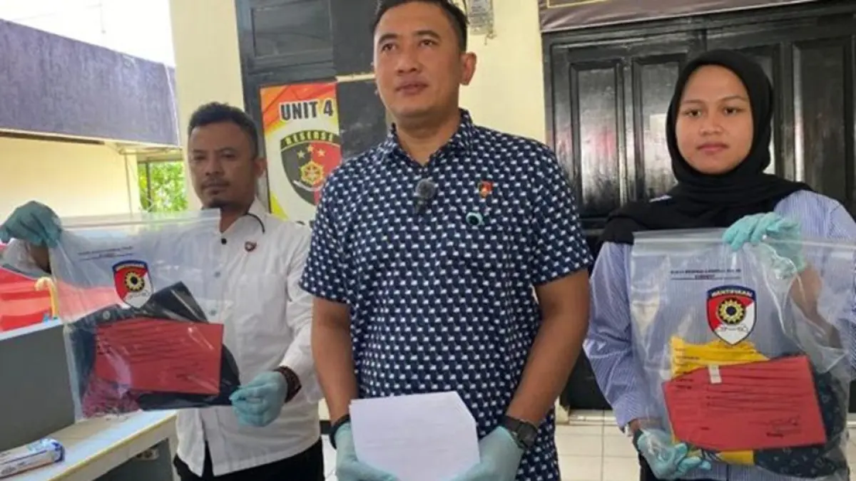 Kasat Reskrim Akmal Novian Reza pada press conference berapa waktu lalu.(F:Hms-Pol)