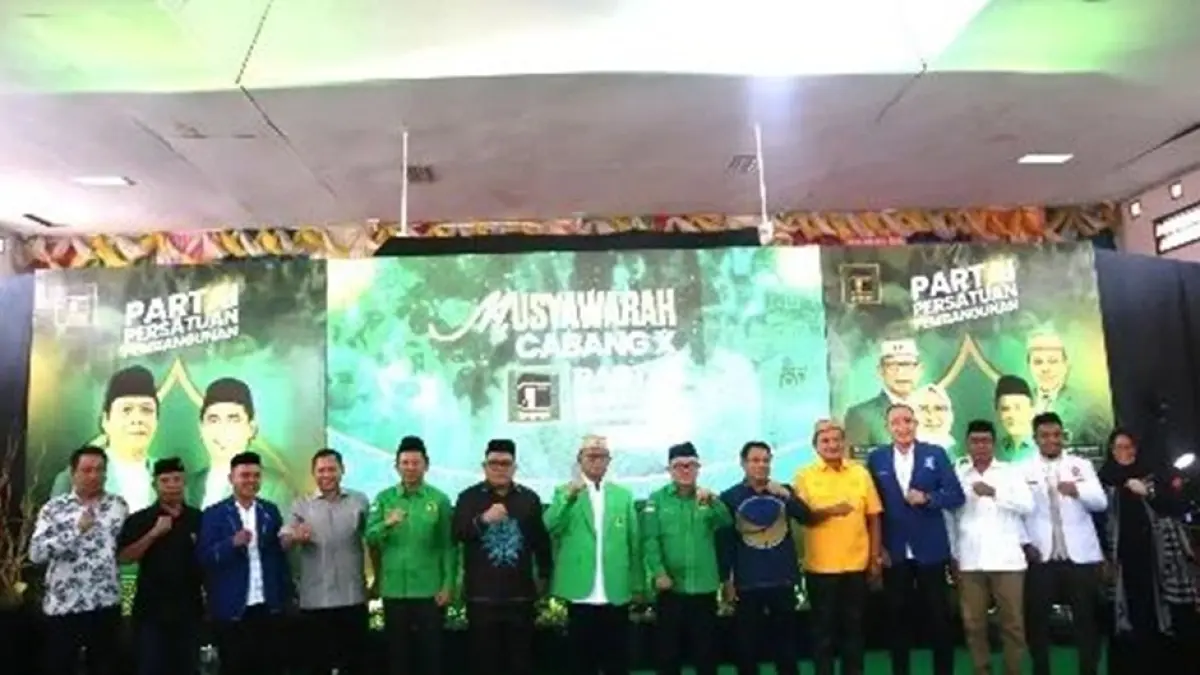 Sekretaris Daerah Sugondo Makmur yang mewakili Bupati Gorontalo. pada Musyawarah Cabang (Muscab) ke-10 Partai Persatuan Pembangunan (PPP) Kabupaten Gorontalo.(F:Dkmfo)