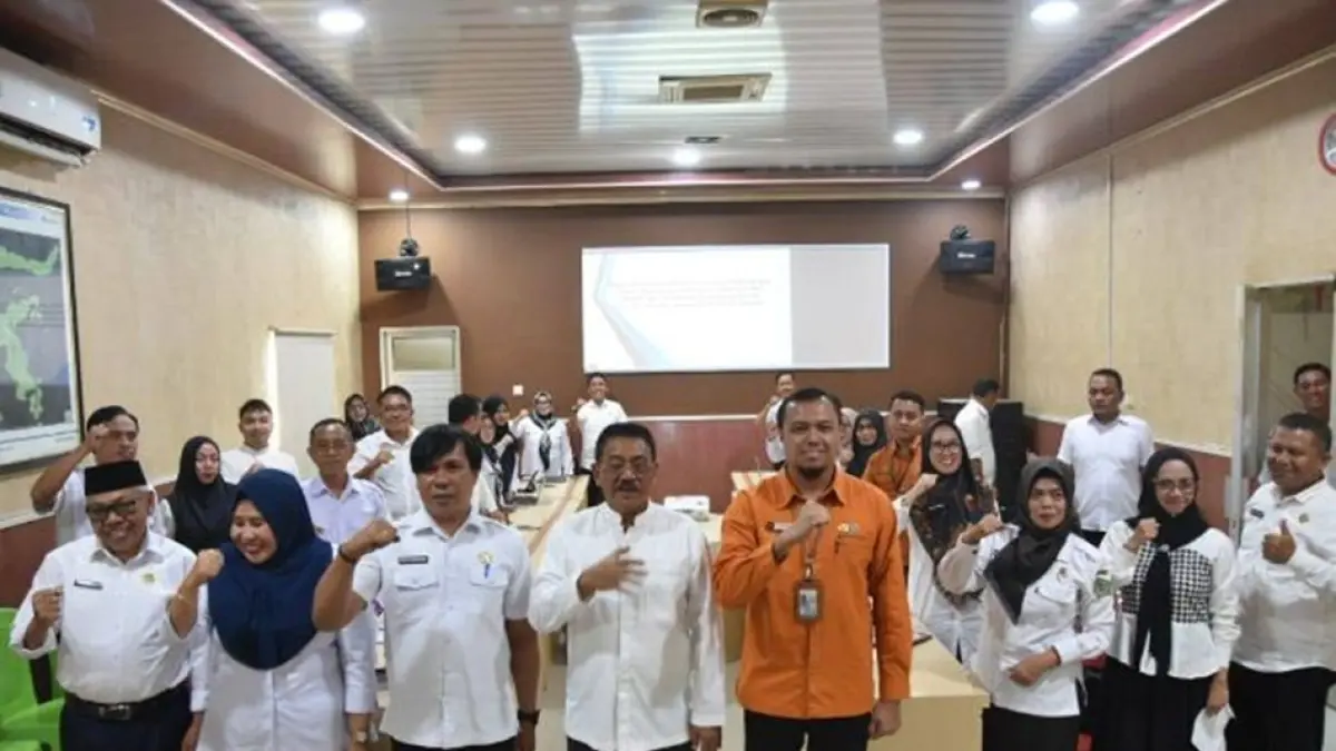 Rapat koordinasi kemiskinan yang digelar Bappeda Kabupaten Boalemo dipimpin langsung oleh Bupati Rum Pagau.(F:Prokopim)