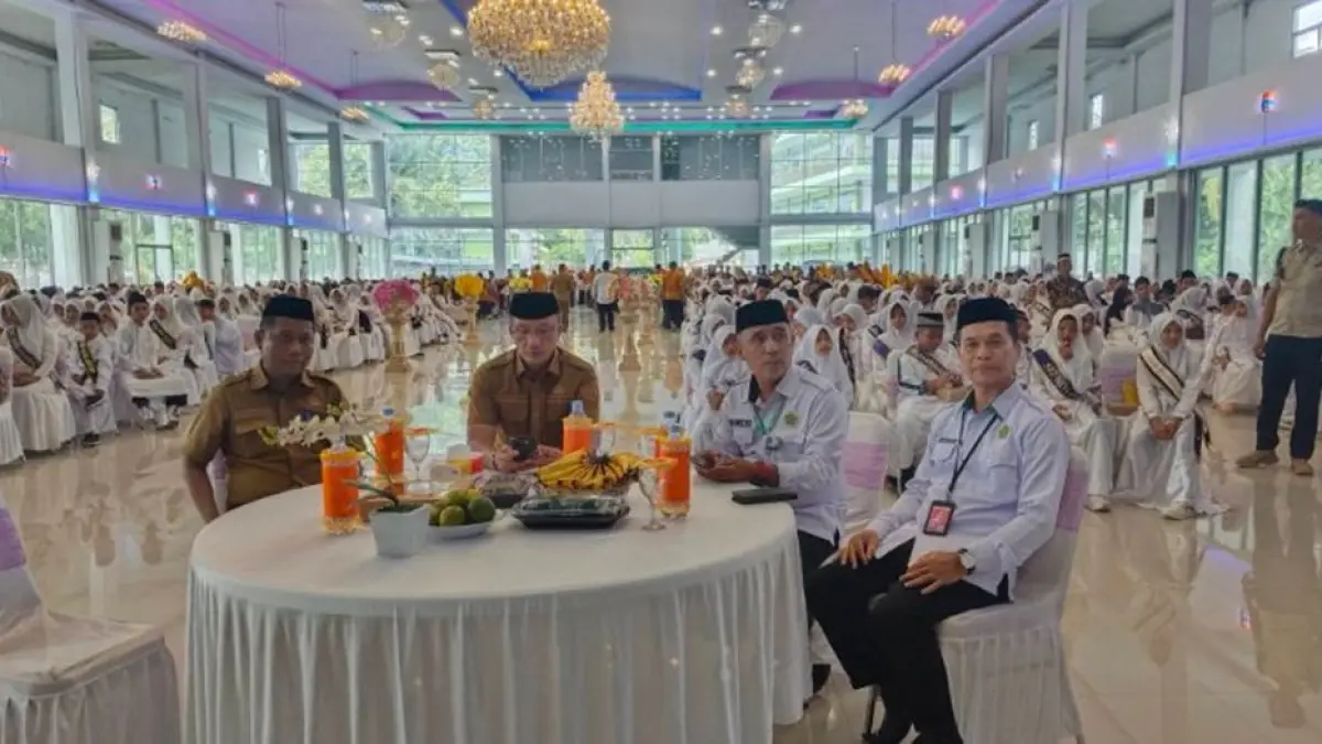 Khatam Raya Al-Qur’an massal yang digelar Dewan Pengurus Daerah Asosiasi Guru Pendidikan Agama Islam Indonesia Kabupaten Boalemo. (F:Prokopim)