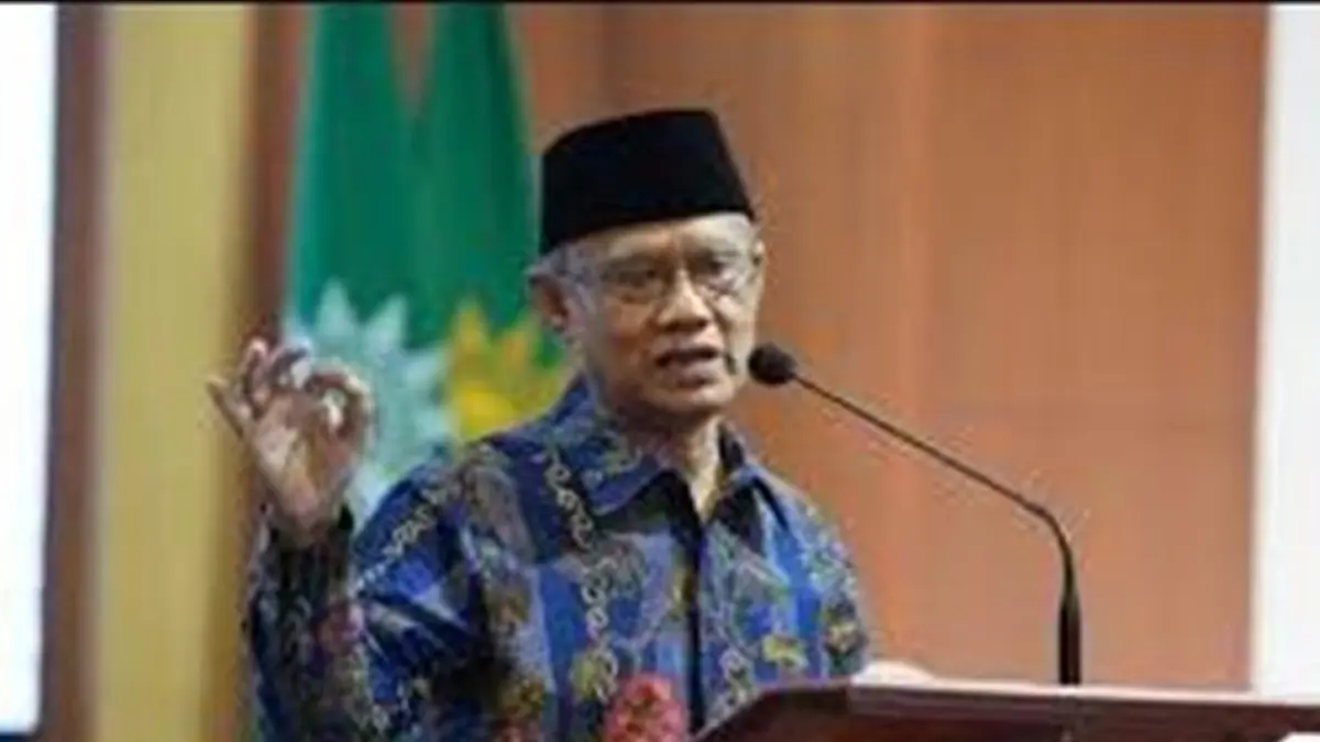 Ketua Umum Pimpinan Pusat Muhammadiyah saat ini adalah Prof. Dr. H. Haedar Nashir, M.Si.(F:dok)