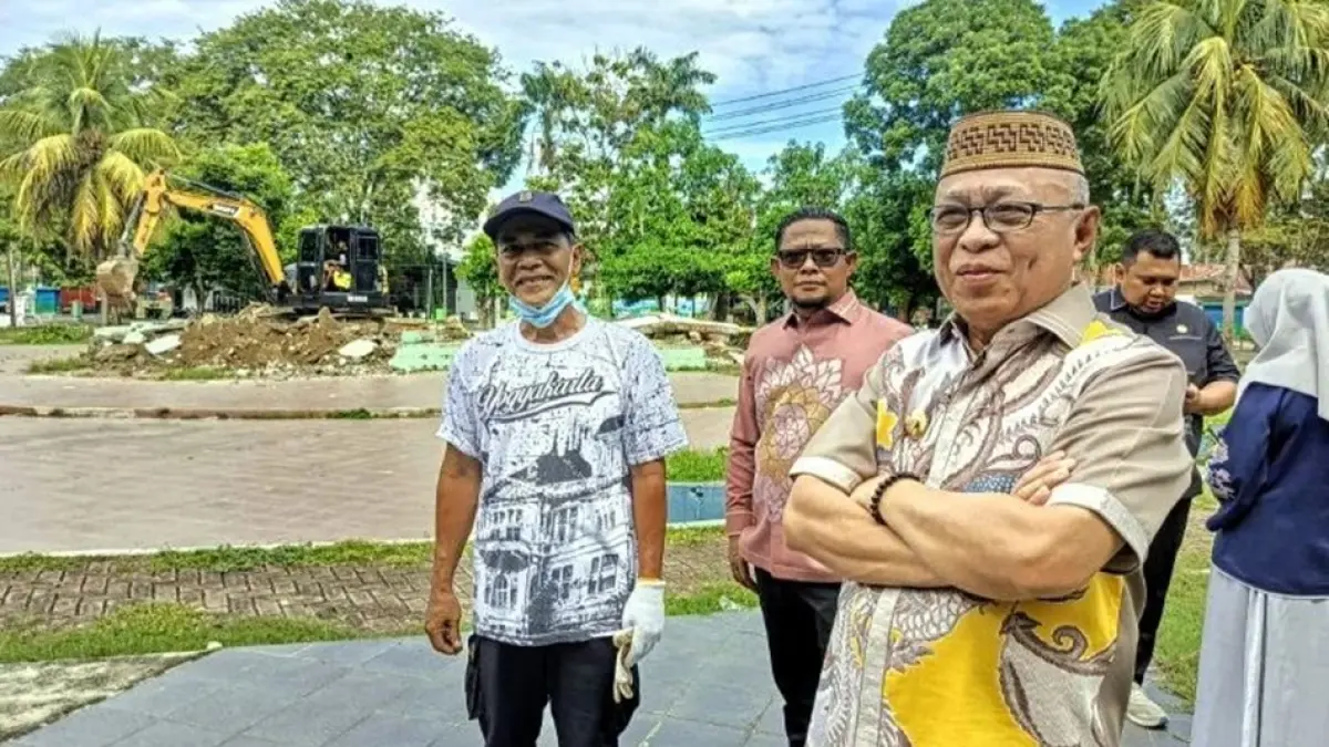 Kawasan Taman Menara di Kota Limboto kini tengah direvitalisasi besar-besaran untuk disiapkan menjadi pusat keramaian dan destinasi unggulan daerah.(F:DKmfo)
