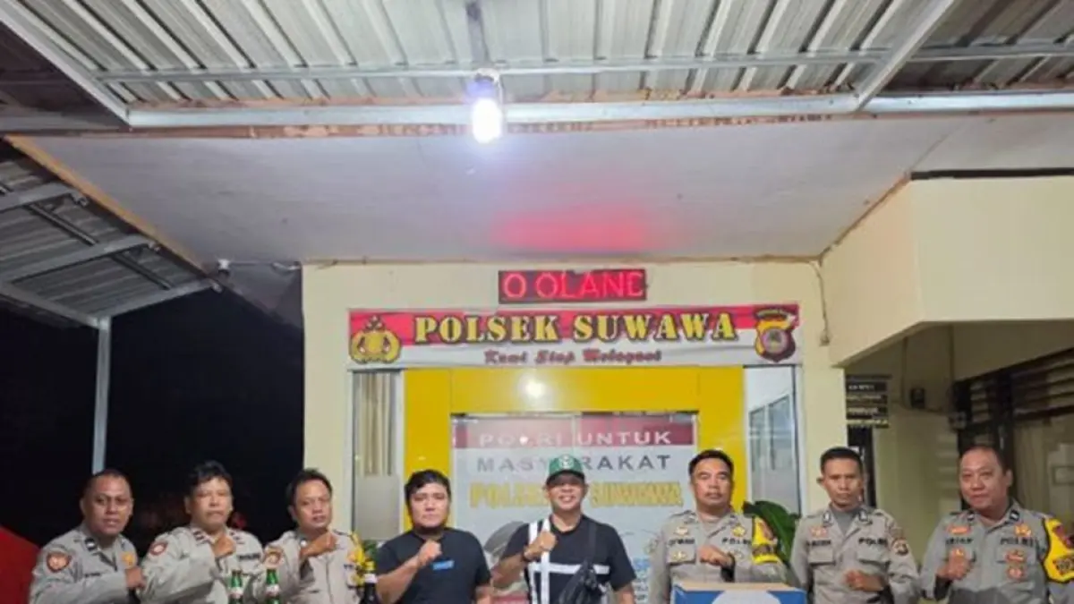 Polisi langsung membawa seluruh barang bukti ke Mapolsek Suwawa disertai pembuatan surat tanda terima resmi..(F:Hms-Pol)