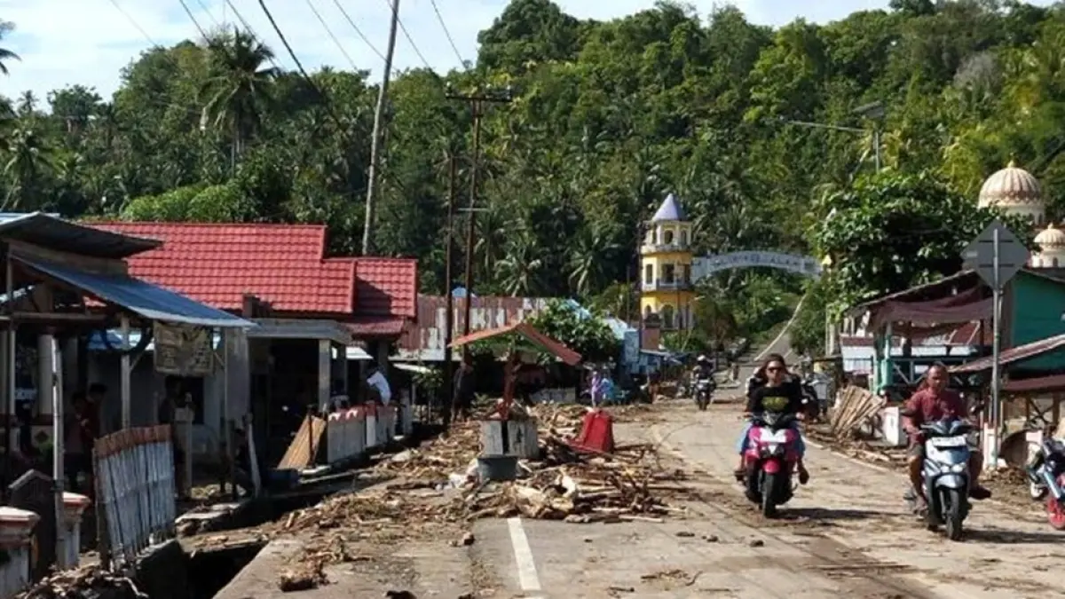 Kondisi saat ini pasca musibah banjir bandang dan tanah longsor yang menerjang wilayah pesisir Desa Muara Bone, Kecamatan Bone, Kabupaten Bone Bolango,(F.dok.istimewa)