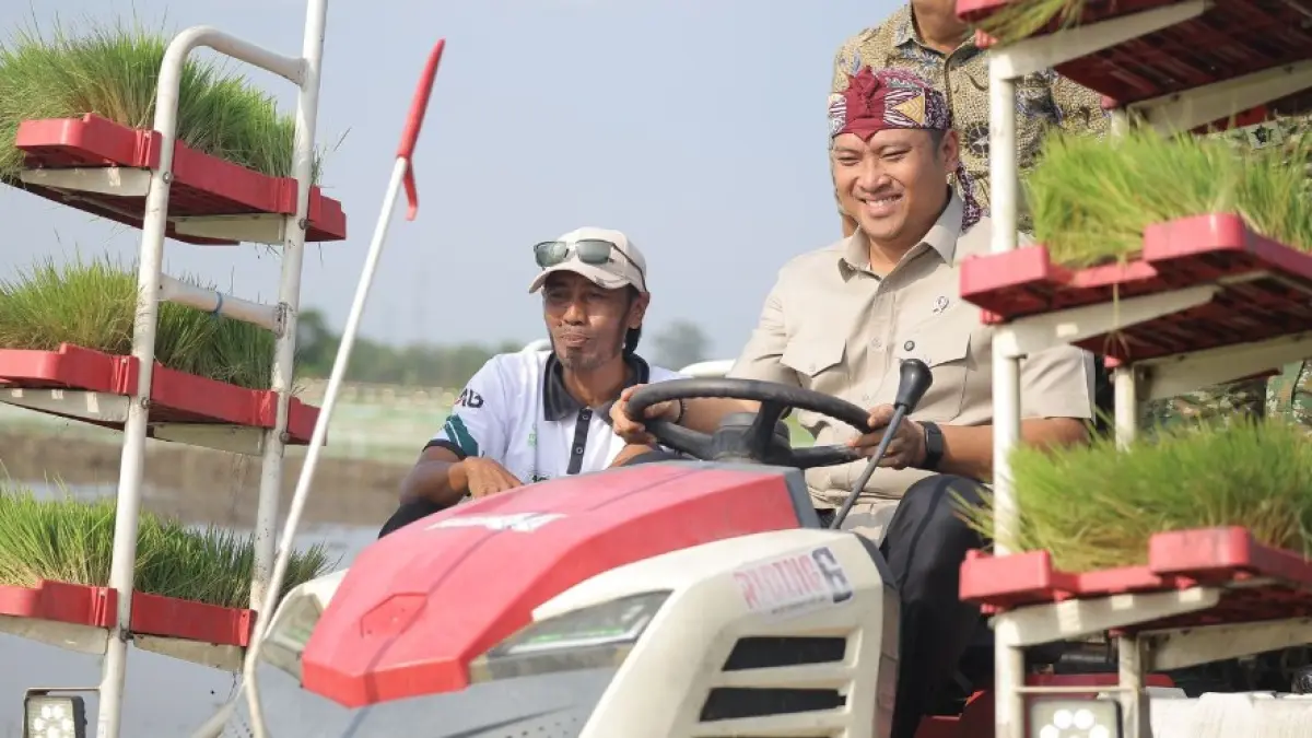 Wakil Menteri Pertanian (Wamentan) Sudaryono mengakselerasi Gerakan Tanam (Gertam) padi