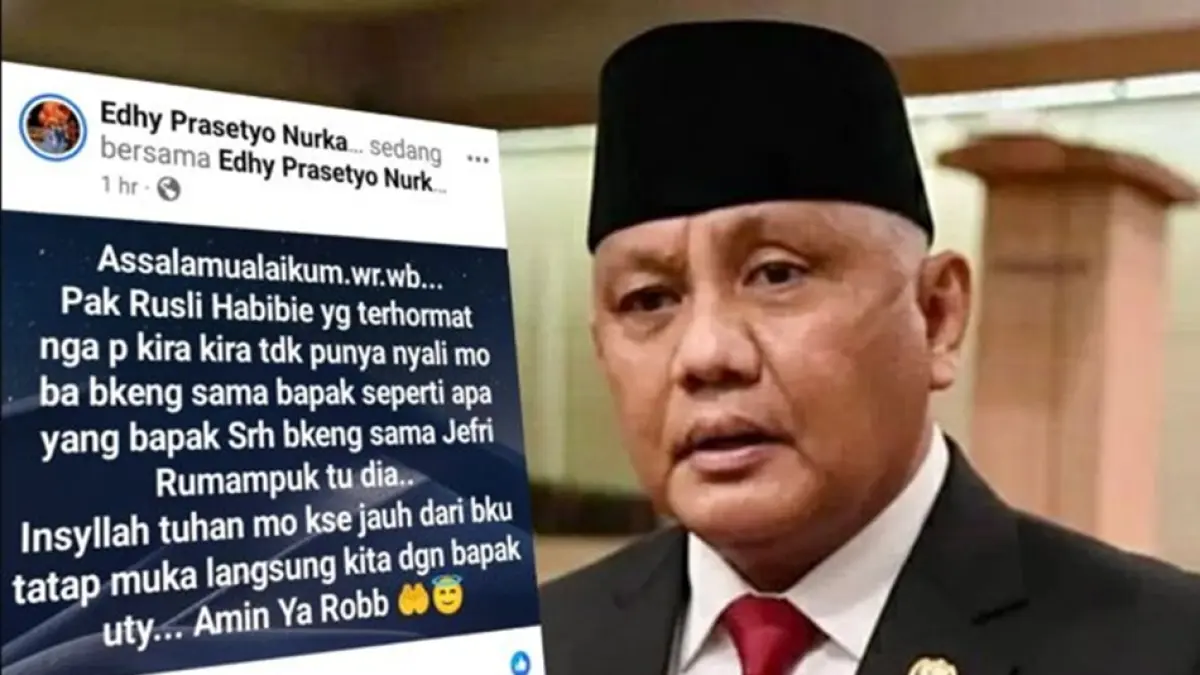 Tangkapan Layar Akun Facebook Edhy Prasetyo Nurkamiden/ Rusli Habibie