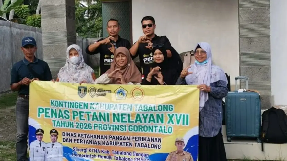 Sebanyak 57 peserta dari Kalimantan Selatan telah tiba di Gorontalo dan menjadi rombongan awal yang disambut langsung oleh tim LO Diskominfo. (F:DKmfo)