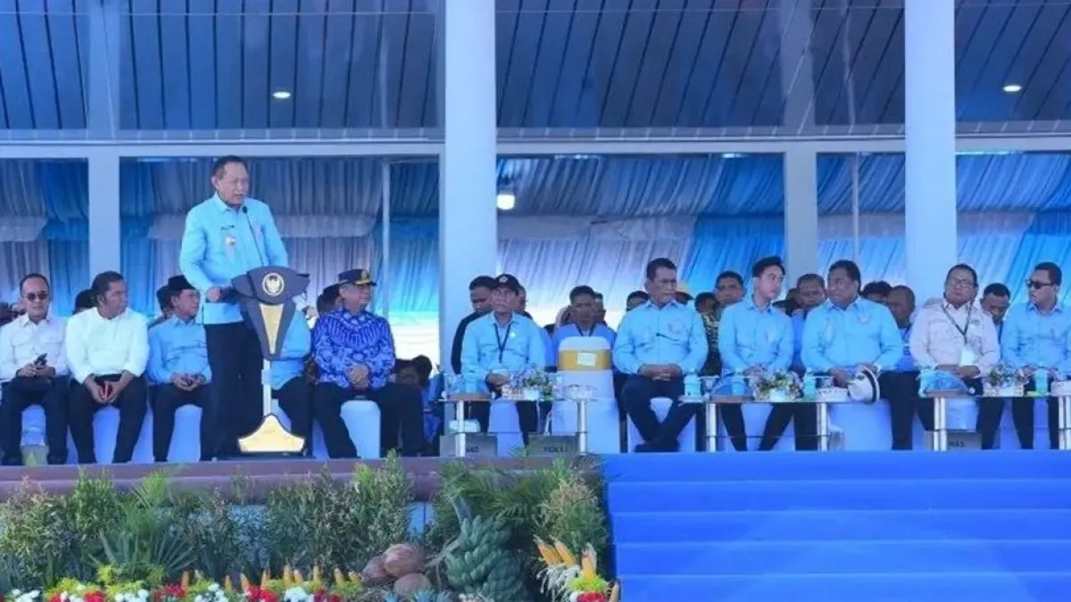 Gubernur Gorontalo Gusnar Ismail saat pembukaan PENAS XVII di Limbooto Gorontalo.(F:istimewa)