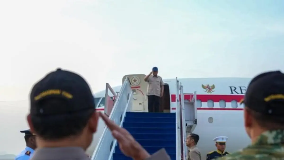 Presiden Prabowo Subianto bertolak menuju Provinsi Gorontalo dalam rangka kunjungan kerja pada Rabu, 24 Juni 2026..(F: Setkab)
