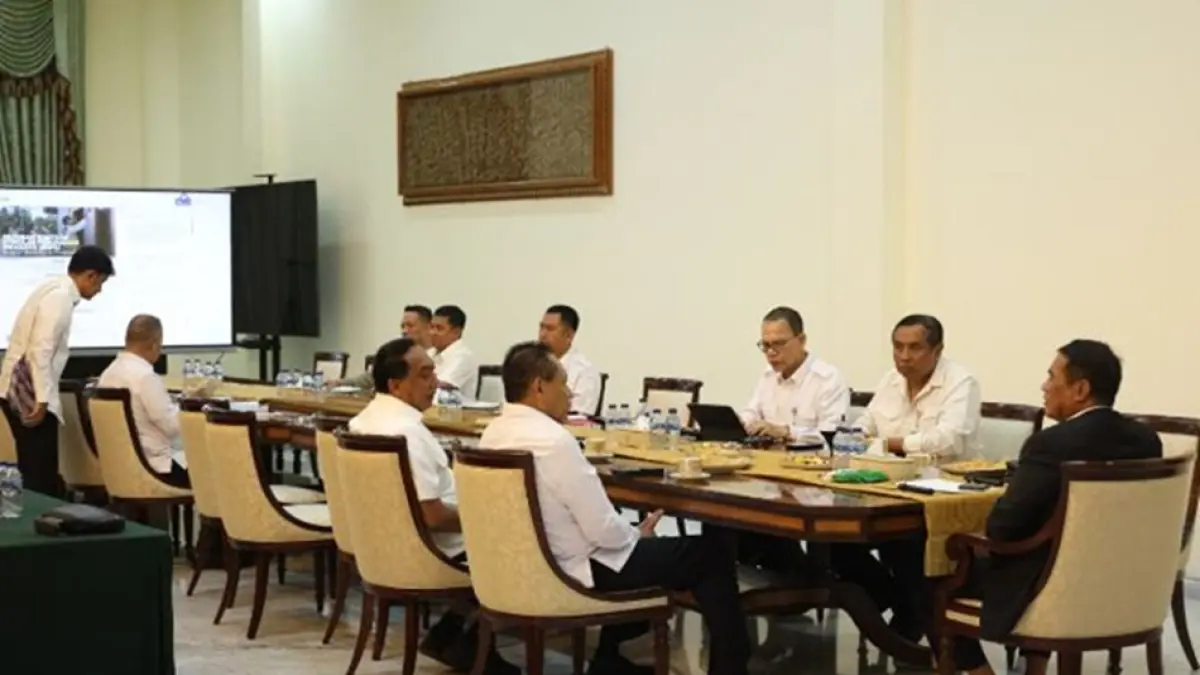 Pertemuan Menteri Pertanian Amran Sulaiman dengan Gubernur Gorontalo Gusnar Ismail  usai pelaksanaan Penas yang berlangsung sukses  (F:Diskomontik)