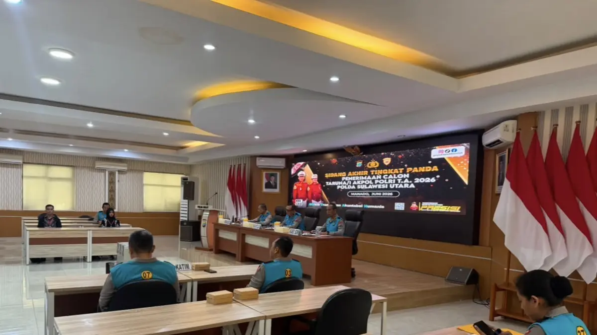 Polda Sulawesi Utara resmi menyelesaikan seluruh rangkaian seleksi tingkat daerah dengan menggelar Sidang Terbuka Kelulusan Akhir Penerimaan Terpadu Anggota Polri, Tahun Anggaran 2026, berlangsung pada Jumat.
