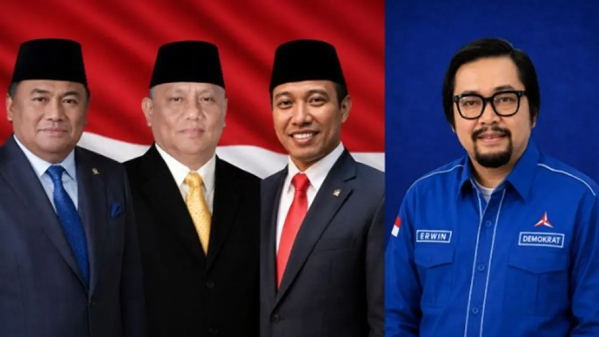 Tiga Aleg DPR RI Dapil Gorontalo Rachmat Gobel, Rusli Habibie dan El Nino Husen Mohi bersama Erwin Ismail.(F:Istimewa).