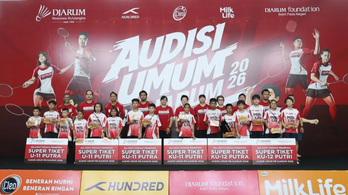 Sebanyak 15 peraih Super Tiket Audisi Umum PB Djarum - Pekanbaru merayakan keberhasilan mereka sebelum kembali berjuang di tahap karantina yang akan berlangsung di Kudus pada 14 September - 9 Oktober 2026.