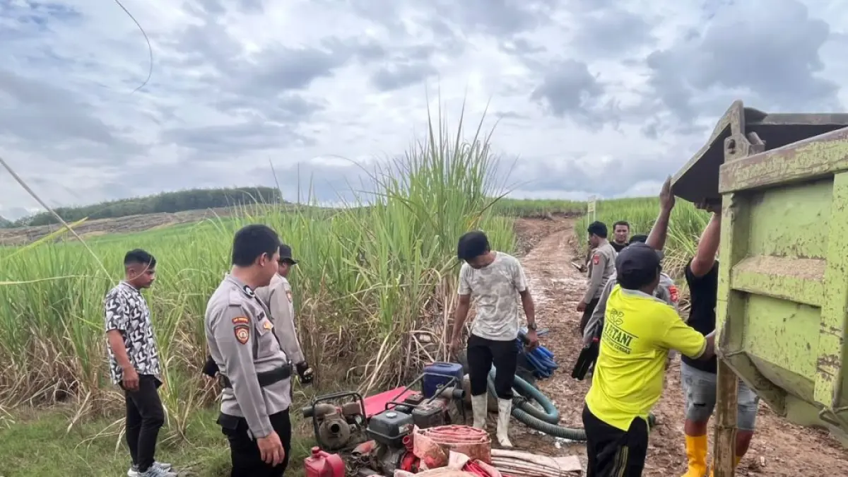 Di antara barang yang diamankan terdapat tiga unit mesin alkon, mesin penggerak, alat hisap air, selang, pipa paralon berukuran enam inci, hingga karpet penyaring emas yang menjadi bagian dari proses penambangan tradisiona.(F:Hms-Pol)