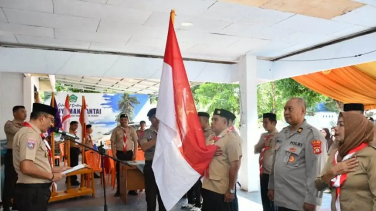 Majelis Pembimbing Ranting (Mabiran) Kwartir Ranting Paguyaman Pantai masa bakti 2026–2029 resmi dikukuhkan Ketua Kwarcab Lahmudin Hambali.(F:Prokopim)