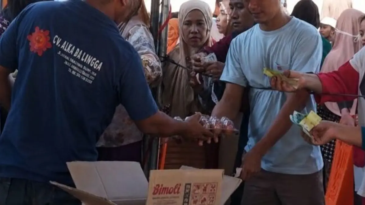 Pasar murah yang digelar Pemprov Gorontalo berkejasama dengan Pemkab Bone Bolango.(F:Istimewa)