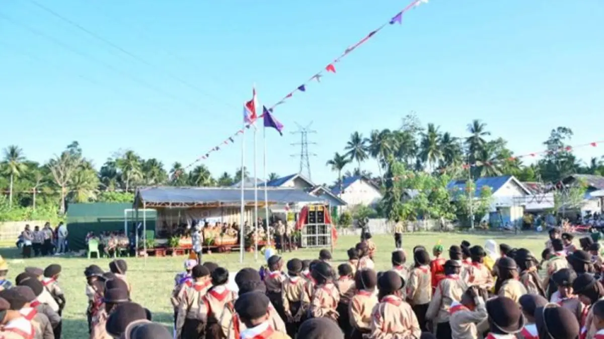 Semangat kepramukaan di Kabupaten Boalemo kembali mendapat ruang untuk berkembang melalui pelaksanaan Kemah Merdeka Berkarya Jilid III Kwartir Ranting Tilamuta. (F:Prokopim)