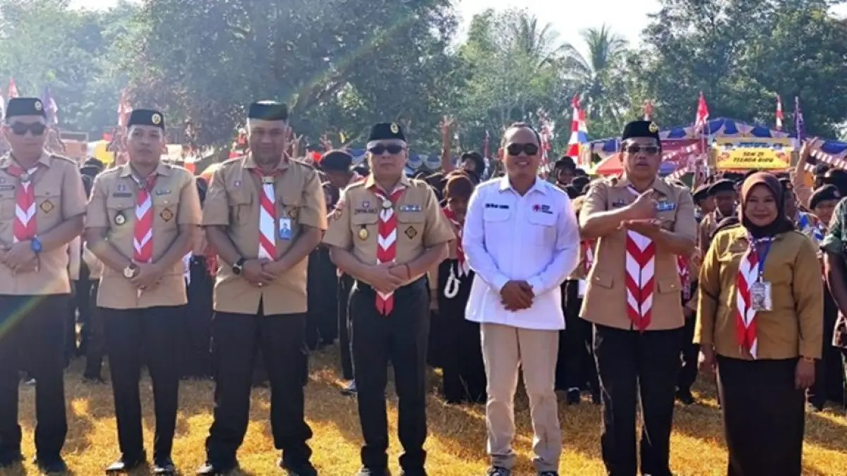  Sofyan saat membuka Ajang Kreativitas Penggalang III di Bumi Perkemahan Balai Guru Penggerak (BGP) Provinsi Gorontalo, Kecamatan Telaga Biru.(F:Diskominfo)