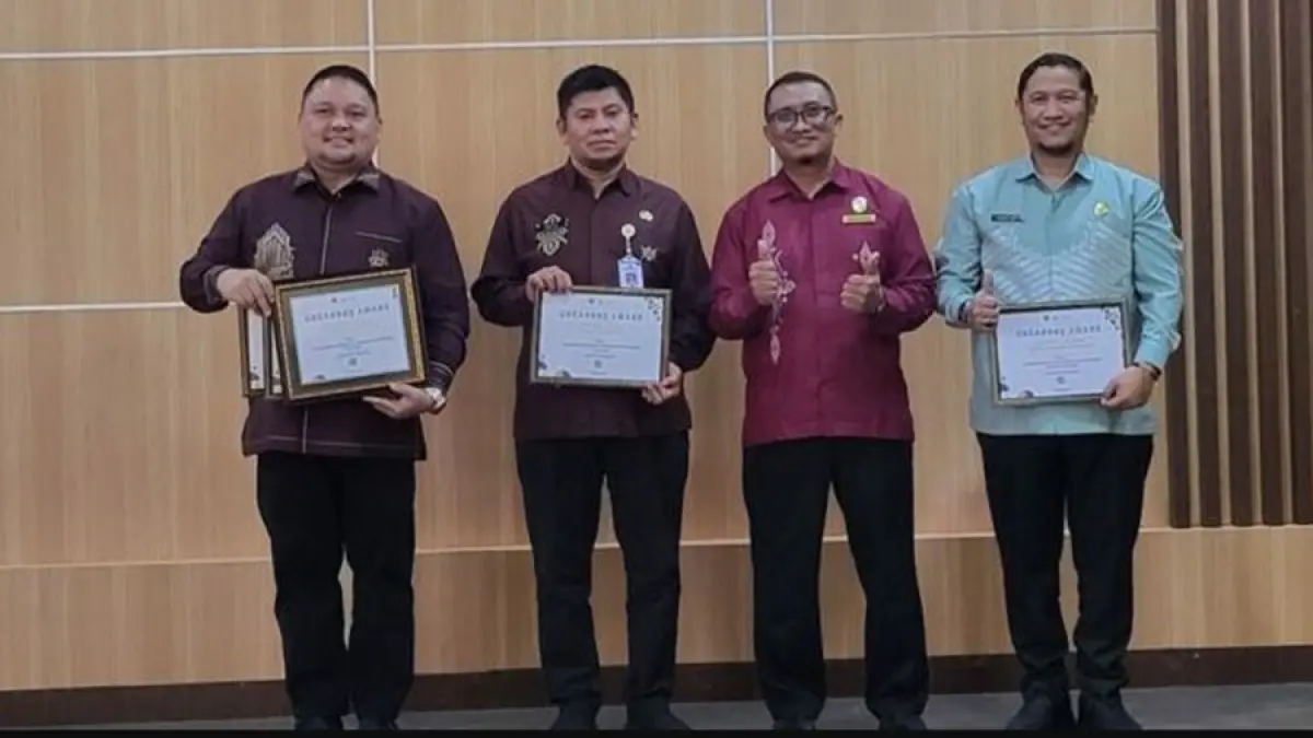 Kepala Badan Keuangan dan Pendapatan Daerah (BKPD) Bone Bolango, Abdul Halim Katilie, dalam acara Treasury Award di Aula Ambua KPPN Provinsi Gorontalo.(F:Diskominfo)