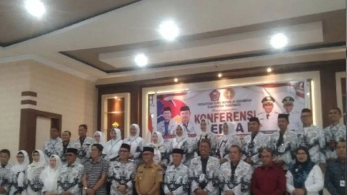 Konferensi Kerja I PGRI Kabupaten Pohuwato masa bakti 2025-2030 yang digelar di Aula Kantor Kemenag Pohuwato.(F:PGRI)