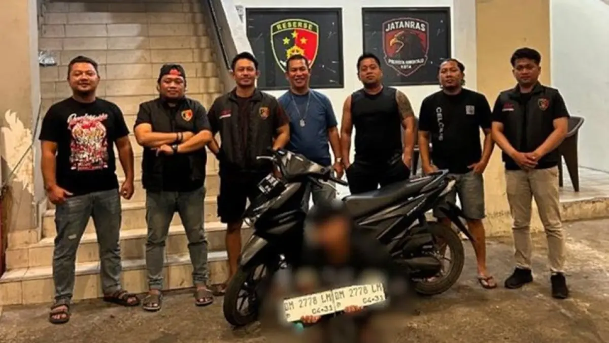 Resividis asal Kabupaten Bolaang Mongondow Utara (Bolmut), diringkus Team URC Resmob Polresta Gorontalo Kota.(F:Hms-Pol)