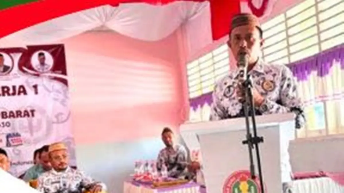 Konfercab dibuka langsung Camat Popayato Barat, Marjan Bula, S.Sos. Sejumlah unsur turut hadir dalam kegiatan.(F:dok PGRI)
