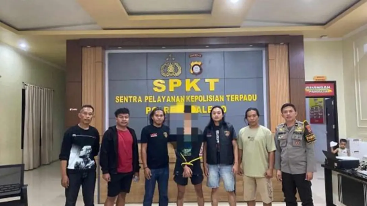 Tim URC Sat Reskrim Polres Boalemo menangkap pria yang diduga terlibat dalam kasus pembunuhan di Kecamatan Randangan (F:Hms-Pol)