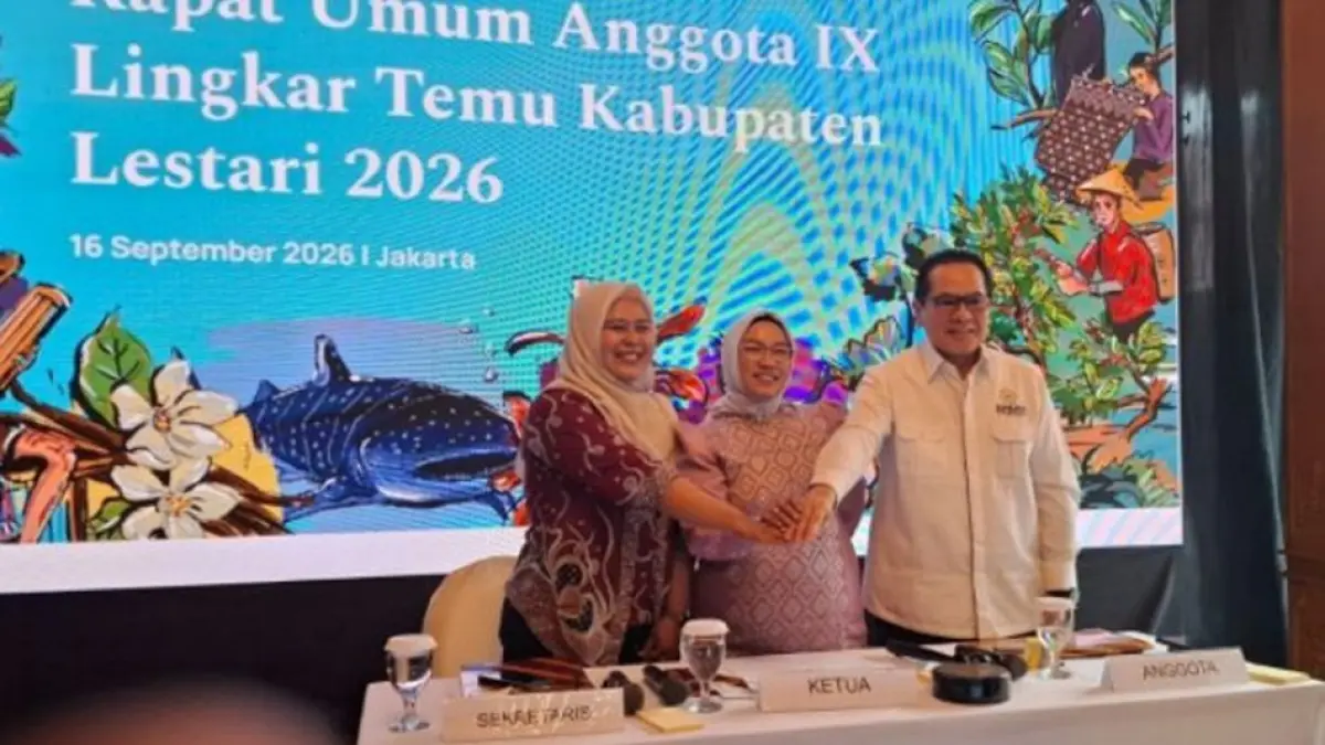 Sri Mulyani Lalijo, perwakilan Bappeda Bone Bolango, dipercaya menjadi Ketua Presidium dalam Rapat Umum Anggota (RUA) IX Lingkar Temu Kabupaten Lestari (LTKL) 2026 yang digelar di Jakarta.(F:Istimewa)