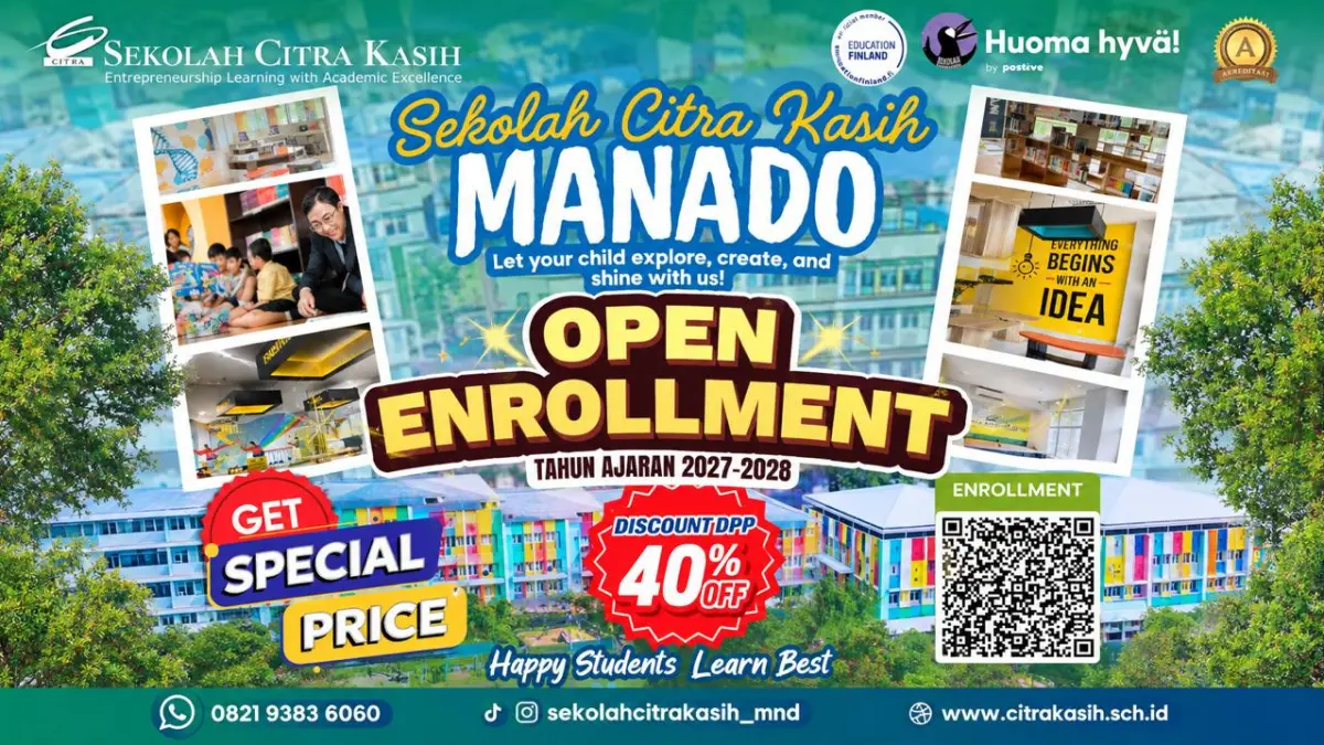 Sekolah Citra Kasih kembali membuka penerimaan siswa baru (Open Enrollment) untuk Academic Year 2027–2028.