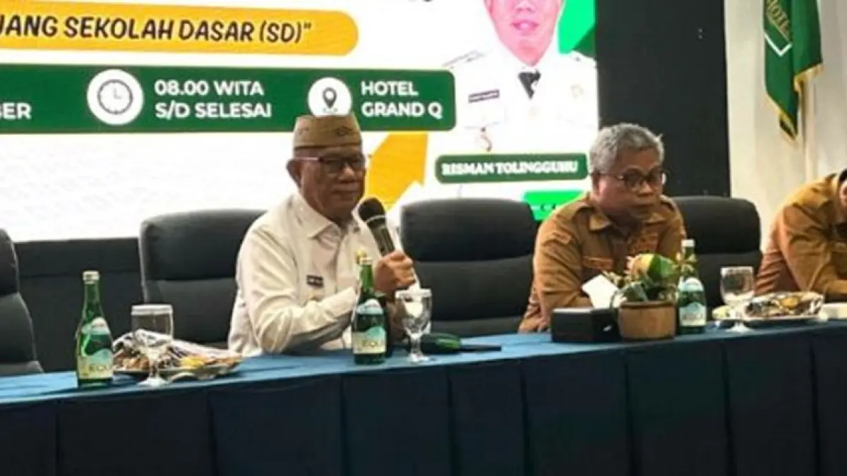 Bupati Bone Bolango Ismet Mile meminta seluruh pengelola dana pendidikan memastikan setiap penggunaan anggaran.(F:Diskominfo)