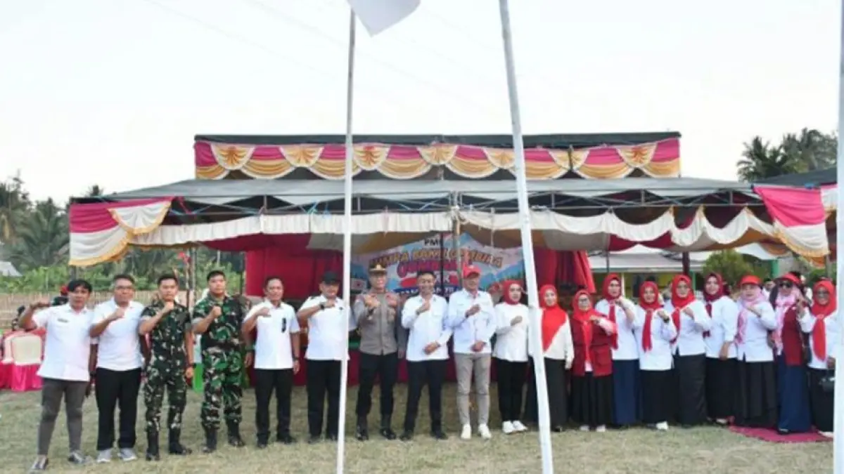 Palang Merah Indonesia (PMI) Cabang Tilamuta menggelar Jumpa Bakti Gembira (Jumbara) PMR tingkat Kecamatan Tilamuta.(F:Diskominfo)