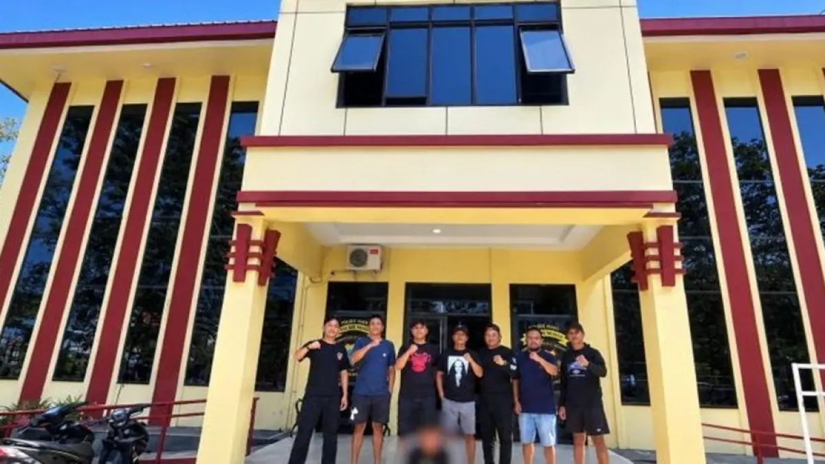 Tim gabungan yang dibantu Polres Bitung berhasil mengamankan terduga pelaku (F:Hms-Pol)