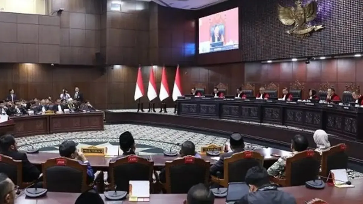 Suasana sidang di MK. (Humas MK)