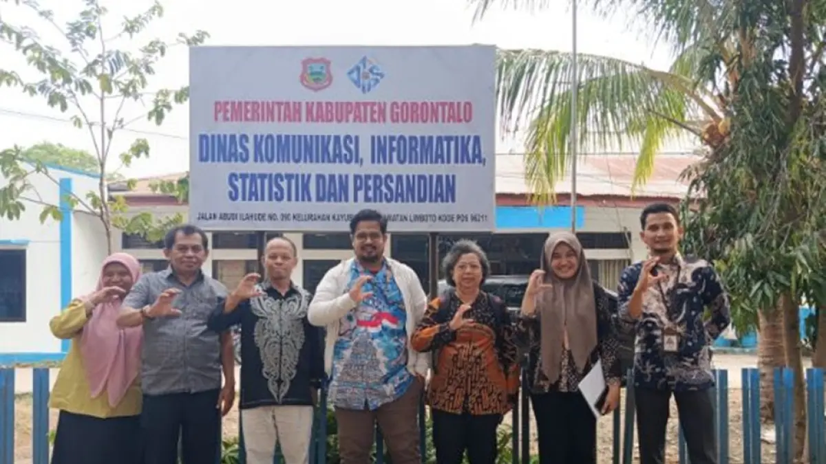 Tim KemenPAN-RB saat berkunjung ke Dinas Kominfo Kabupaten Gorontalo,(F:Diskominfo)