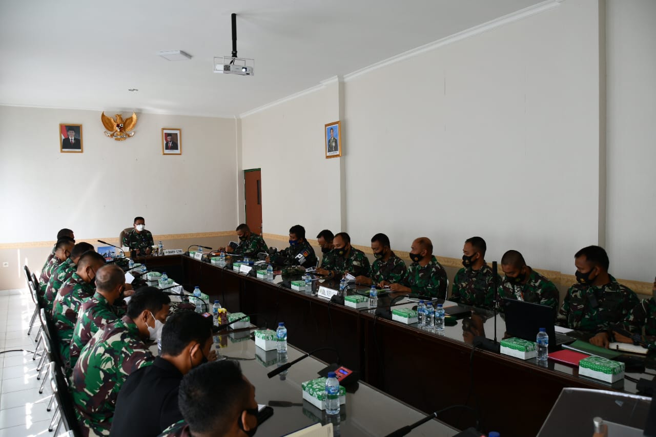 Rapat persiapan di pimpin Danrem Nani Wartabone Gorontalo. (Kapenrem)