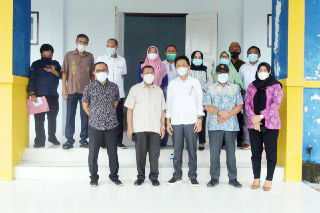 DUKUNG: Pimpinan DPRD Provinsi Gorontalo bersama Pimpinan LLDIKTI di Kantor LLDIKTI XVI Gosuluteng di Lonuo, (17/2/2021).