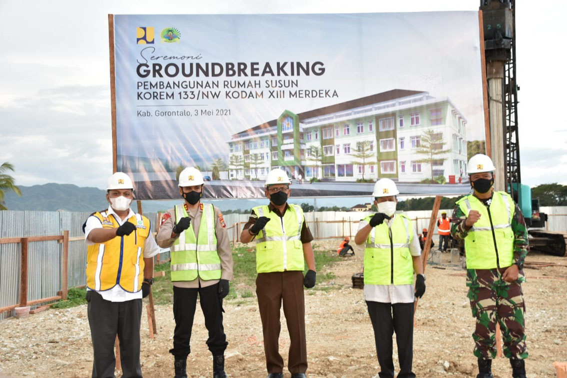 Groundbreaking rumah susun AD. Foto: Penrem
